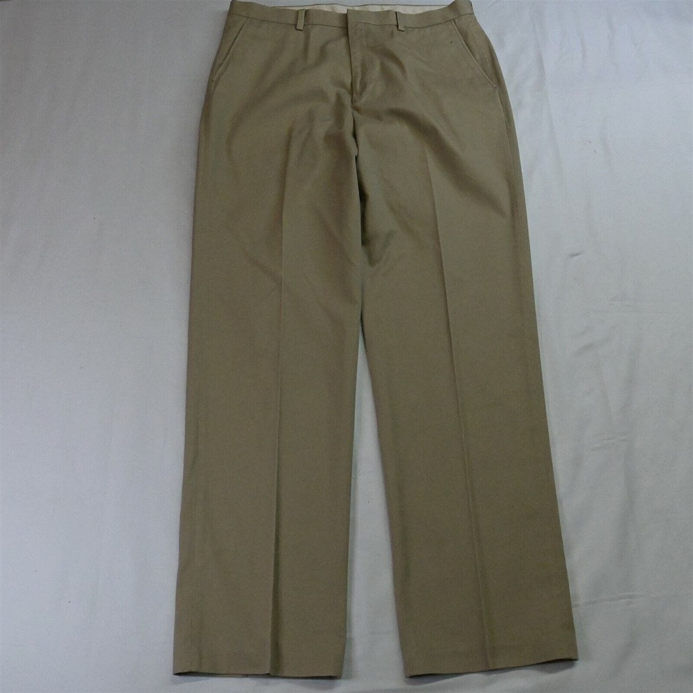 ENRO 38‎ x 36 Khaki Flat Front Chino Pants